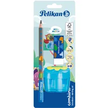 Pelikan Combino Schreiblern- Bleistift-Set B blau mit Tiermotiv, 1 Set