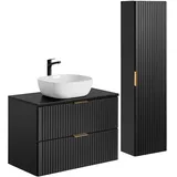petits-meubles Adriel 2-tlg. Schwarz