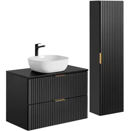 petits-meubles Adriel 2-tlg. Schwarz