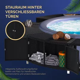 CASARIA Poolumrandung schwarz Ø 206 cm
