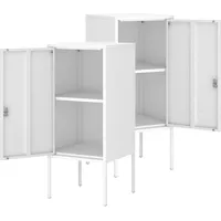 [en.casa] Nachtschrank Hausjärvi 2er Set Türgriff rechts und links