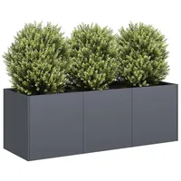 VidaXL Pflanzkübel Anthrazit 120x40x40 cm Kaltgewalzter Stahl