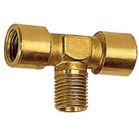 Riegler T-Stück, innen/außen/innen, G/R 1, SW 30, Messing blank