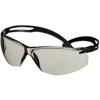 3M SecureFit 500 Schutzbrille, schwarze Bügel, Scotchgard Antikratz-/Antibeschlag-Beschichtung (K&N), hellgraue Scheibe für Innen/Außen, SF507SGAF-BLK
