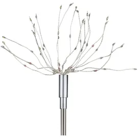 Bonetti 2er Set Solar Feuerwerk Licht, zusammen 120 LEDs, flexibel ausrichtbar, kabellos, moderne Solarleuchte für außen (bunt)