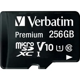 Verbatim microSDXC 256GB Class 10 UHS-I + SD-Adapter