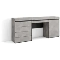SKRAUT HOME Konsolentisch, Grau, Holzwerkstoff, Rechteckig, 177x75x35 cm, Wohnzimmer,