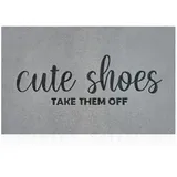 AOAOPQ Eingang schöne Schuhe ausziehen Sie sie mit Gummipetten Außenkissen Türkissen Innenraum Kissen Polystyrolkissen rutschig natürliche Bodenkissen hellgrau