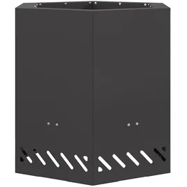 vidaXL Feuerkorb Stahl 48 x 48 x 51 cm Schwarz