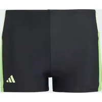 Adidas Colourblock 3-Streifen Boxer-Badehose Black / Green Spark / Lucid Lime 116