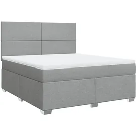 vidaXL Boxspringbett 180 x 200 cm Hellgrau