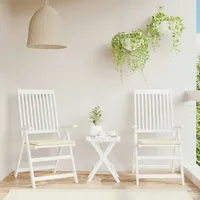 VidaXL Gartenstuhl-Kissen 2 Stk. Creme 50x50x3 cm Oxford-Gewebe
