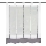 Home fashion Schlaufenrollo Längsstreifen, Polyester, Grau, 140 x 80 cm, 1 Einheiten