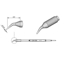 Jbc Lötspitze Serie C245, Rundform, C245929/Ø 0,6 mm, gebogen