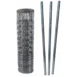 50m Wildzaun Forstzaun Schwere Ausführung 150/19/15+ Z-Profil Zaunpfosten