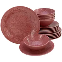 CreaTable Orient Mandala Tafelservice 18-tlg. rot