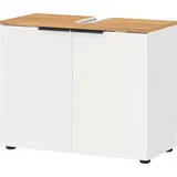 andas Waschbeckenunterschrank »Majtum mit Siphonausschnitt, Türen mit Soft-Close-Funktion«, Breite 70 cm, widerstandsfähige Oberfläche, Made in Germany weiß