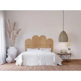 vente-unique Vente-unique-Bett-Kopfteil 140 cm - Rohrgeflecht Rattan - Holzfarben - nilomi