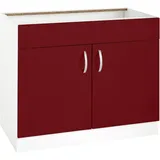 wiho Küchen Spülenschrank »Flexi«, Breite 100 cm, rot