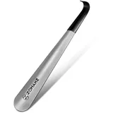 ZOMAKE Schuhlöffel Lang 42cm,Langer Schuhanzieher Metall,Lange Schulöffel Edelstahl Stabil(1er Silber)