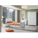 JV Möbel Kinderzimmer Set 4tlg. Bett Nachttisch Kommode und Kleiderschrank stilvoll
