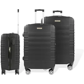 Hti-Living Travelstar Koffer-Set 3-tlg. schwarz/abs