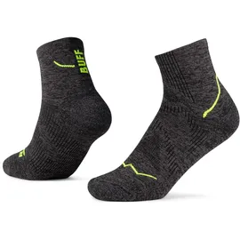Buff Dryflx Quarter Laufsocken 42-44 Schwarz/Grau