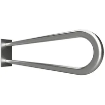 Brillantbad BELP Stützgriff in U-Form Edelstahl gebürstet mit Abdeckung 103x253x829 mm, 120 kg Traglast für Bad & WC >> zum Bohren