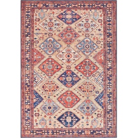 ELLE DECORATION Teppich »Afghan Kelim«, rechteckig, Orient Optik, Vintage Design, gekettelt, kräftige Farben 71296939-3 rot 5 mm,