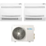 Dual-Split-Klimagerät OneClima Konsole 12+12 mit MLT21x3/Y24 R-32 Wi-Fi optional, mit Fernbedienung serienmäßig