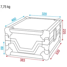 Showgear Case for Pioneer CDJ-player Modelle: CDJ-800/850/900/1000/2000