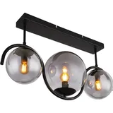 GLOBO Deckenleuchte Porry Schwarz max. 25 Watt Deckenlampe