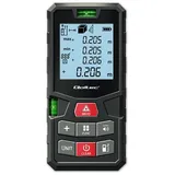 Qoltec Precision digitaler Laser-Entfernungsmesser mit Wasserwaage | beleuchtetes LCD | 120m