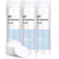 MSQ 100% Reine Wattepads 300pcs Makeup Wattepads Hypoallergen Baumwollwattepads Make up Entferner Pads zum Gesicht,Augen Sauber