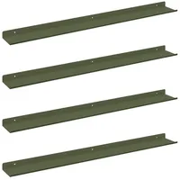 vidaXL Wandregal 4 tlg. 80 x 9 x 2,5 cm Olive Grün