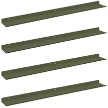 vidaXL Wandregal 4 tlg. 80 x 9 x 2,5 cm Olive Grün