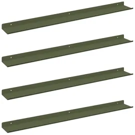 vidaXL Wandregal 4 tlg. 80 x 9 x 2,5 cm Olive Grün