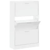 vidaXL Schuhschrank Hochglanz-Weiß 63x24x103 cm Holzwerkstoff