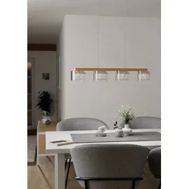 EGLO Portico-Z 4-flg. Ø 81,5 cm Holz weiß