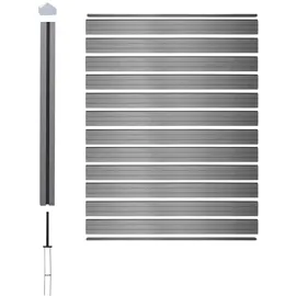 Mendler Windschutz Sarthe 190 x 189 x 9 cm grau WPC
