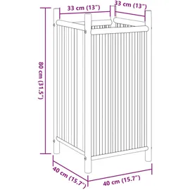 vidaXL Pflanzkübel 40x40x80 cm Bambus
