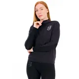 compressport hurricane windproof jacket women black - S
