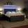 vidaXL Boxspringbett mit Matratze Dunkelgrau 180x200 cm Samt