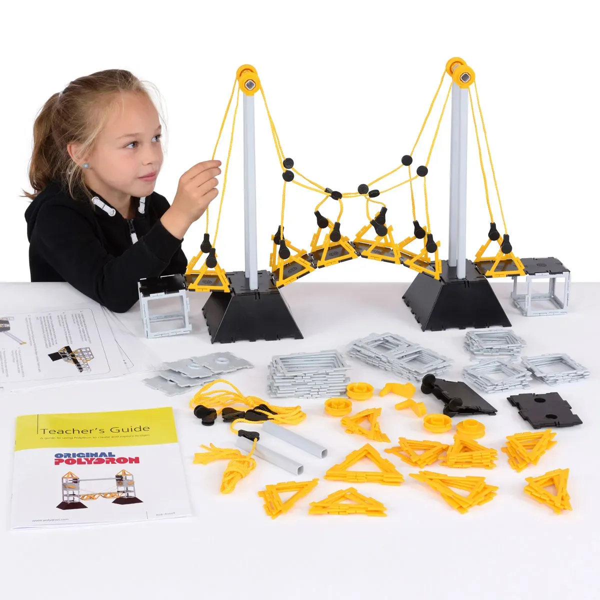 Polydron Bauset Brücken 134 Teile - Konstruktionsspielzeug, Kunststoff - Fördert Kreativität, für Kinder ab 5 Jahren