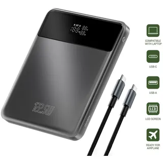 4smarts Powerbank Enterprise Slim 20000mAh 122.5W, spacegrau20.000 mAh, 122.50 W, 74 Wh), Grau