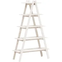 VidaXL Regal mit 5 Böden A-Form 110x40x180,5 cm Massivholz