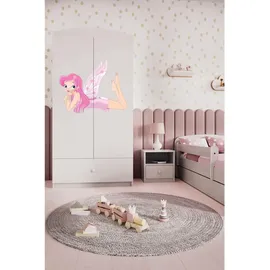 raumhirsch furniture Kinderkleiderschrank 90 x 175 x 52 cm Holzwerkstoff weiß