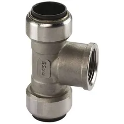 Edelstahl Steckfitting Tectite T-Stück Innengewinde 18 mm - 1/2