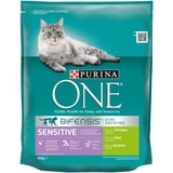 PURINA ONE BIFENSIS SENSITIVE Katzenfutter trocken, reich an Truthahn, 6er Pack (6 x 800g)