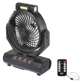 Sygonix Akku-Ventilator 20,5 cm Bodenventilator Schwarz
